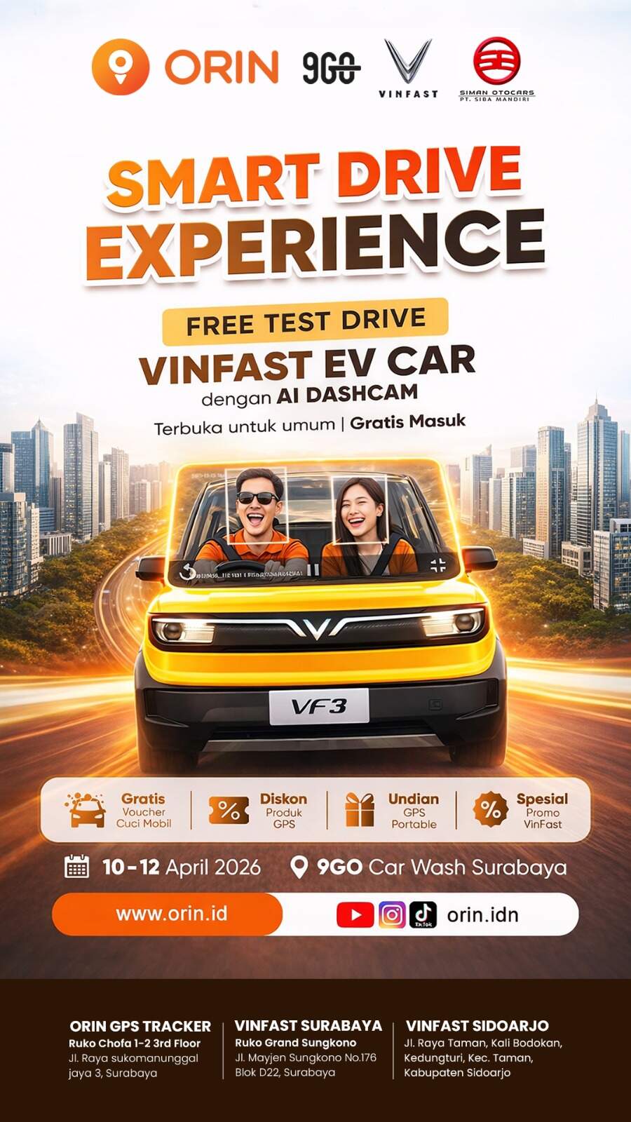 Hadir di Surabaya! Rasakan Kecanggihan VinFast EV dengan Teknologi AI Dashcam di Acara "Smart Drive Experience"